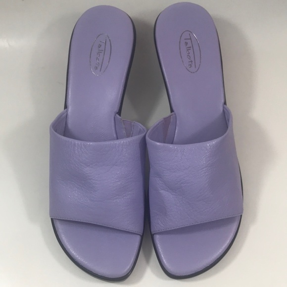 Talbots lilac leather slides, size 9, NWT - Picture 1 of 8